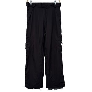 Rip Curl Snow Pants Women 10 Black Mountainwear Rider 1000 Waterproof Cargo FLAW